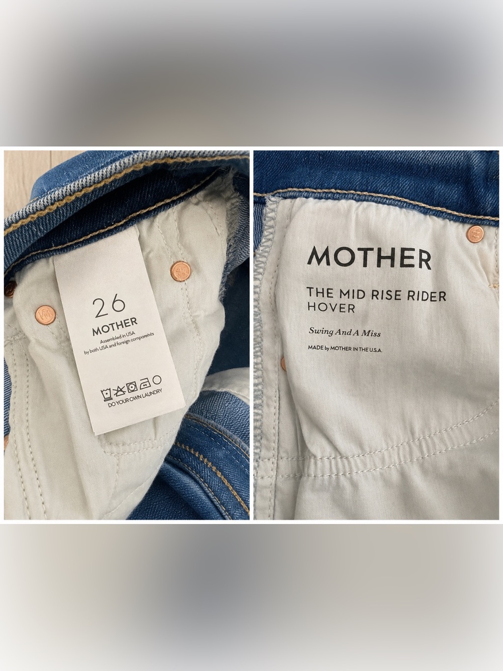 MOTHER High-Rise Flare Jeans - Medium Blue - Picture 3 of 3
